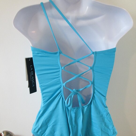 La Blanca One-Shoulder One Piece Swimsuit Sz 8 NWT - Picture 6 of 10